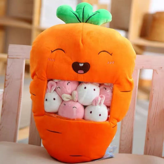 AiJoyTop Bag of Carrots and Bunnies Pillow