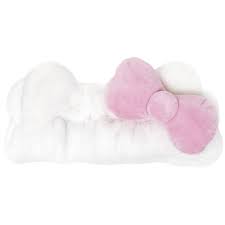 The Crème Shop x Hello Kitty Plush Spa Headband with Hello Kitty's Signature Bow In Pink