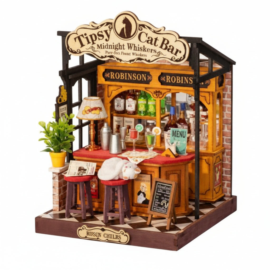 Rolife Tipsy Cat Bar