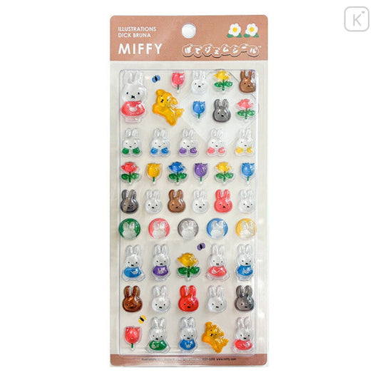 Japan Miffy Plump Gem Sticker - Brown
