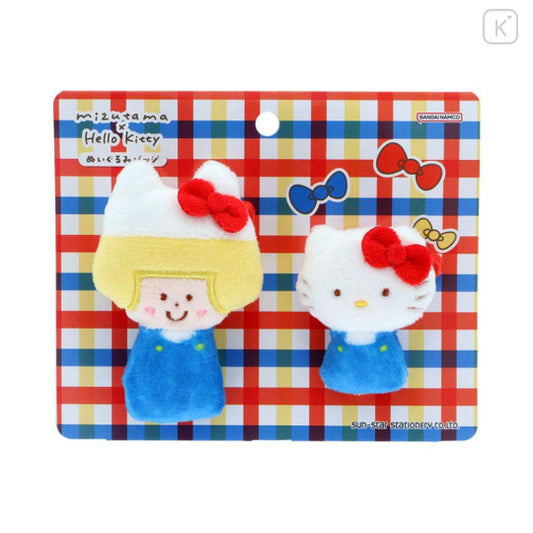 Japan Mizutama × Sanrio Plush Badge - Hello Kitty