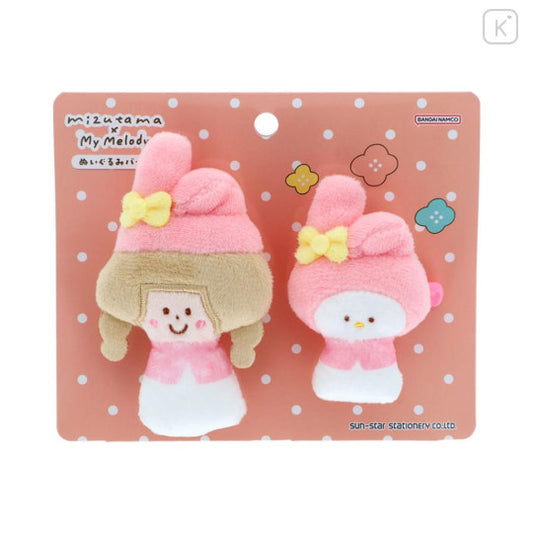Japan Mizutama × Sanrio Plush Badge - My Melody