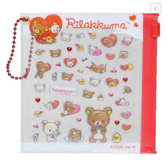 Japan San-X Mini Decorative Flake Stickers - Rilakkuma : Heart