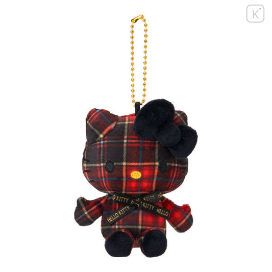 Japan Sanrio Mascot Holder - Hello Kitty : Tartan Collection Black