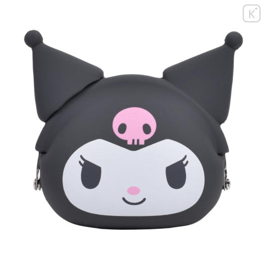 Japan Sanrio Mimi Pochi Pouch - Kuromi : Black