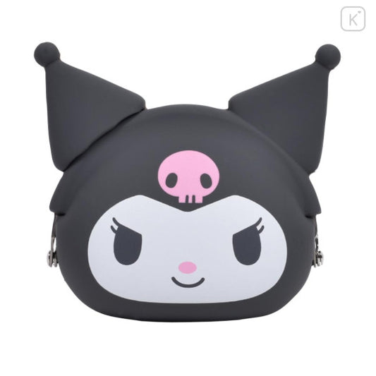 Japan Sanrio Mimi Pochi Pouch - Kuromi : Black