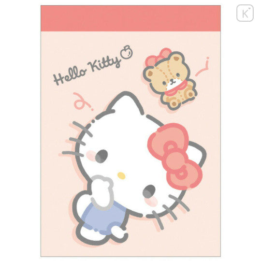 Japan Sanrio Mini Notepad - Hello Kitty & Tiny Chum : Look At Me Rolling