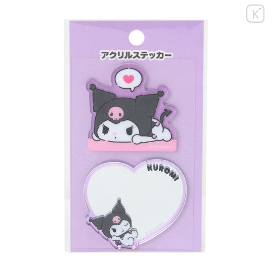 Japan Sanrio Original Acrylic Sticker Set - Kuromi
