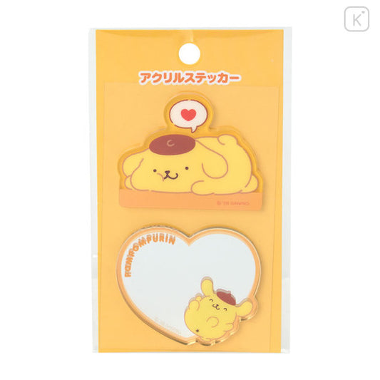 Japan Sanrio Original Acrylic Sticker Set - Pompompurin