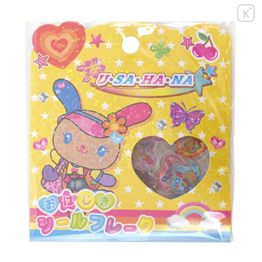 Japan Sanrio Sparkly Marble Sticker Flakes - Usahana : Pop Gal
