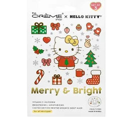 THE CREME SHOP x Hello Kitty Merry & Bright Printed Essence Sheet Mask (3 Packs)